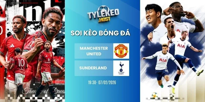Tỷ lệ kèo nhà cái Manchester United vs Tottenham - NHA, 07/02/2026